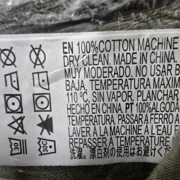 Forever 21 Womens Olive Cargo Pants Y2k Wide Leg Utility Multi Pocket Cotton S - Picture 7 of 13